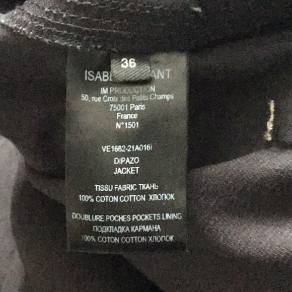 NWT Isabel Marant Dipazo Jacket Off Black, size US 4 - Picture 13 of 16